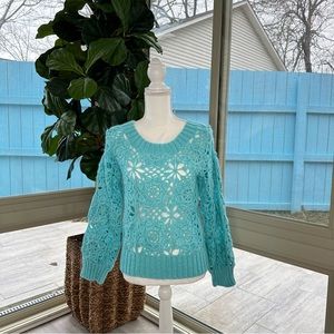 New Spring Sweater, Handmade  Knit Crochet Top